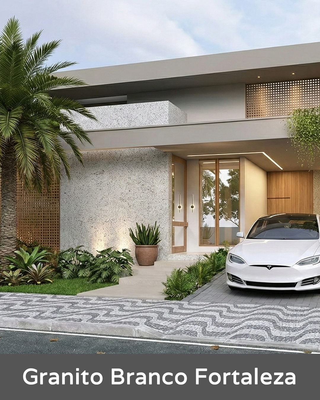 Fachada Residencial – Granito Branco Fortaleza